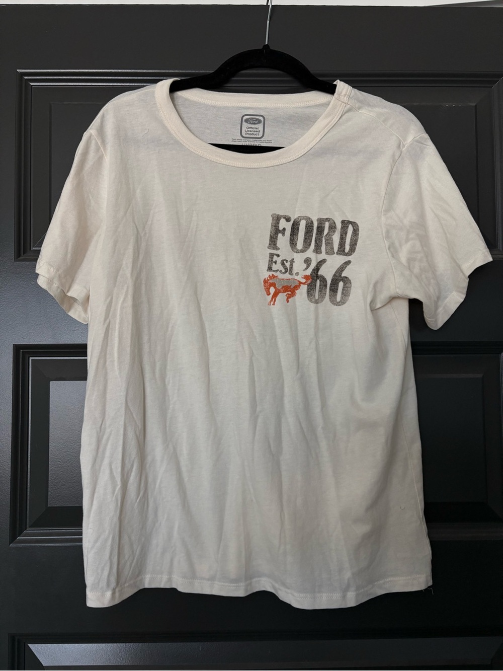 Ford x Target Cream Short Sleeve Graphic Tee with Orange Accent